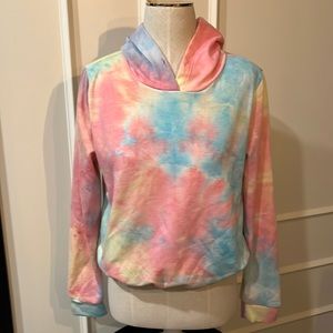 Pastel tie die lightweight sweatshirt size S
